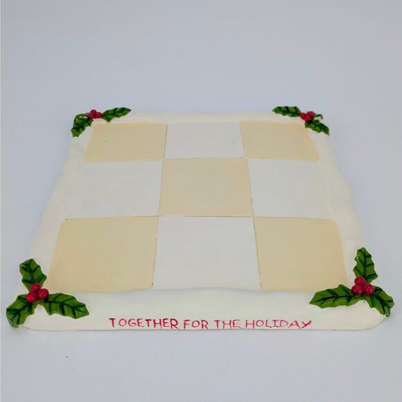Holiday Birds Resin Tic-Tac-Toe Game Cardinals Chickadees Christmas Winter Fun - Picture 12 of 15